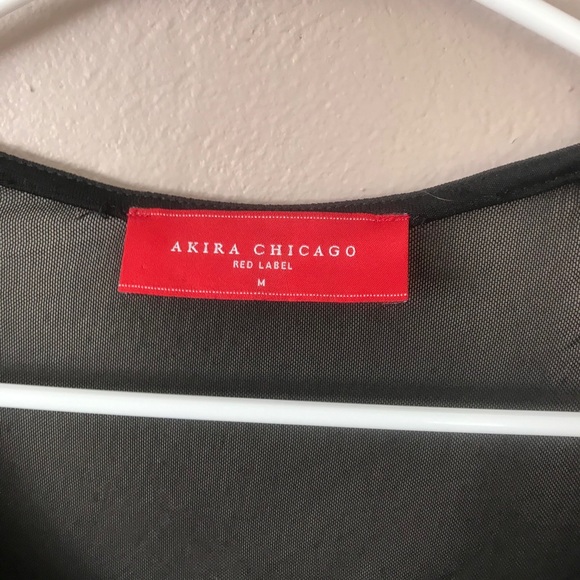 AKIRA Long Sleeve Black Gold Silver Lace Floral Short Bodycon Dress Holiday - Picture 5 of 11